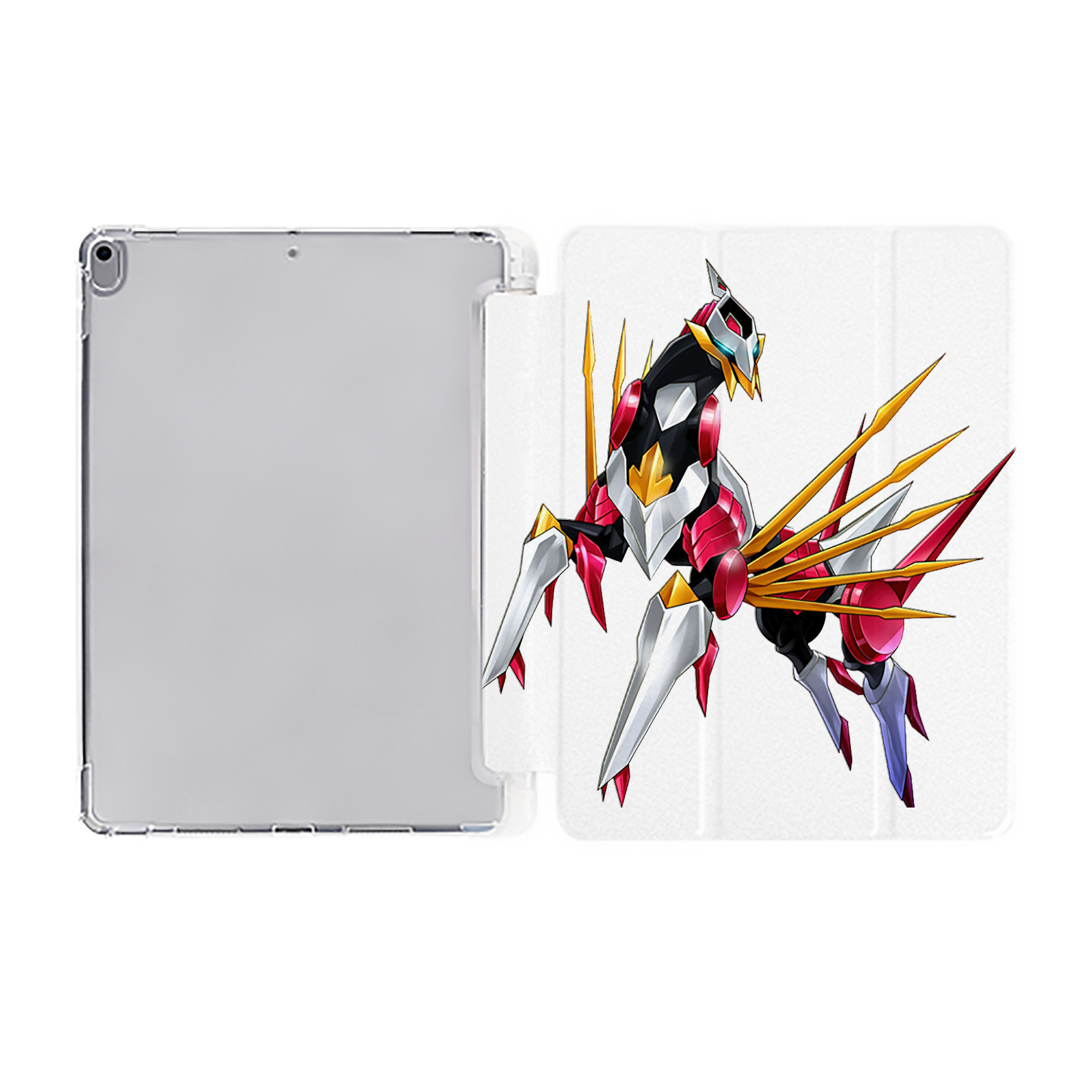 （画像用） 遊☆戯☆王 Yu-Gi-Oh! IPad ケース ペン収納付き 三つ折りスタンド PUレザー×シリコン 対応機種9.5/10.5/10.9インチ
